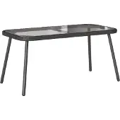 Syfax Salontafel Zwart 90 x 45 x 43 cm poly rattan