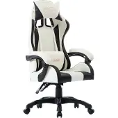 Syfax Racestoel kunstleer zwart