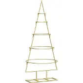 Syfax Metalen kerstboom met standaard Goud 90 cm Poedergecoat staal