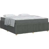 vidaXL Bedframe Donkergrijs 180 x 200 cm Stof