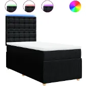 Syfax Boxspring met matras stof zwart 100x200 cm