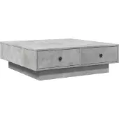 vidaXL Salontafel 90x90x28 cm spaanplaat betongrijs