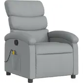 Syfax Massagestoel met lichtgrijze stof