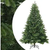 Syfax Kunstmatige Inklapbare Kerstboom Groen 210 cm PVC, PE en staal