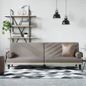 Prolenta Maison Exclusive - Slaapbank met armleuningen, taupekleurige stof