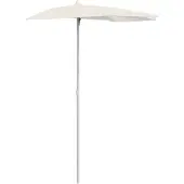 Syfax Parasol half met paal 180x90 cm zandkleurig