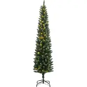 Syfax Kunstkerstboom smal met 150 LED's 120 cm