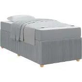 vidaXL Bedframe Lichtgrijs 100 x 200 cm Stof
