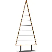Syfax Metalen kerstboom met standaard Zwart 180 cm Staal