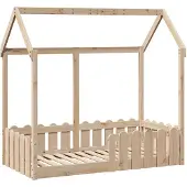 Prolenta Maison Exclusive - Kinderbed, huisbedmodel, 70x140 cm, massief grenenhout
