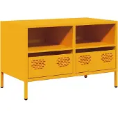 vidaXL Tv-meubel 68x39x43,5 cm koudgewalst staal mosterdgeel