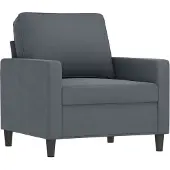 vidaXL Fauteuil 60 cm fluweel donkergrijs