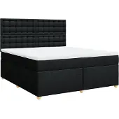 Syfax Boxspring met matras stof zwart 180x200 cm