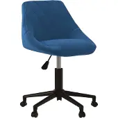 Syfax Kantoorstoel draaibaar fluweel blauw