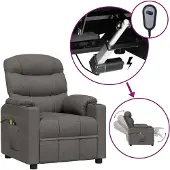 Syfax Massagestoel elektrisch stof donkergrijs
