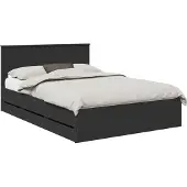 Syfax Bedframe met lade met opslag Zwart 150 x 200 cm Ingenieurshout