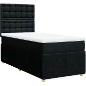 Syfax Boxspring met matras stof zwart 100x200 cm