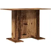 vidaXL Eettafel 110x60x75 cm bewerkt hout oud houtkleurig