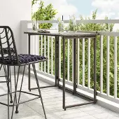 Prolenta Maison Exclusive - Opklapbare tuintafel, bruin, 90x51x75 cm, polyrotan