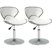 Syfax Eetkamerstoelen 2 st kunstleer wit