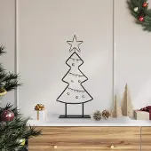 Prolenta Maison Exclusive - Metalen kerstboom, zwart, 60 cm, staal
