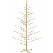 Syfax Houten kerstboom, natuurlijke stijl, 210 cm, massief grenenhout