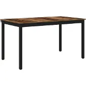 Syfax Eettafels 140 x 80 x 75 cm Bewerkt hout Oud hout Rechthoekig