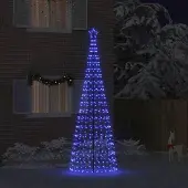 Prolenta Maison Exclusive - LED kerstboom EKENAS, 400 cm, 800 LED's, blauw, staal, blauw