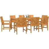 Syfax Tuin eettafelset 9 st Bruin Massief Acaciahout