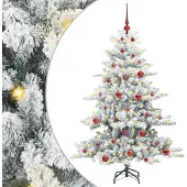 Syfax Kunstmatige Inklapbare Kerstboom Wit 150 cm PVC en staal