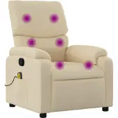 Syfax Massagestoel met crèmekleurige stof