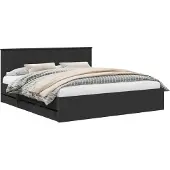 Syfax Bedframe met lade met opslag Zwart 200 x 200 cm Ingenieurshout
