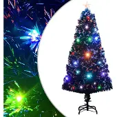 Syfax Voorverlichte kerstboom met standaard en LED 120 cm glasvezel