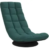 Syfax Vloerstoel draaibaar 70x51x79 cm stof donkergroen