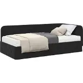 Syfax Hoekbedframe Zwart 90 x 200 cm Fluweel