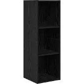 Syfax Tv-meubelset Zwart Eiken 37 x 37 x 107 cm Bewerkt hout