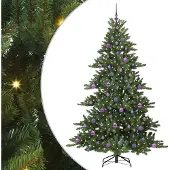 Syfax Kunstmatige Inklapbare Kerstboom Groen 210 cm PVC en staal