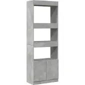 vidaXL Hoge kast 63x33x180 cm bewerkt hout betongrijs