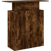 Syfax Receptiebalie 100x40x104 cm bewerkt hout gerookt eikenkleurig