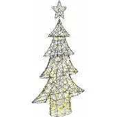 Syfax Kerstboom met 160 LED Warmwit 150 cm Rattan