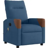 Syfax Massagestoel verstelbaar stof blauw