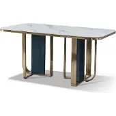 AEA Esstisch Edelstahl Stein Tische Design Möbel Italienische Einrichtung 160x90cm