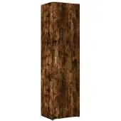 vidaXL Hoge kast 50x42,5x185 cm bewerkt hout gerookt eikenkleurig