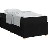 vidaXL Bedframe met matras Zwart 100 x 200 cm Stof