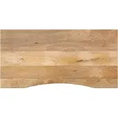Syfax Bureaublad met ronding 120x50x2,5 cm massief ruw mangohout