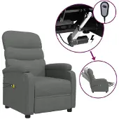 Syfax Massagestoel elektrisch stof donkergrijs