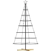 Syfax Kerst Cone Boom met standaard Zwart 180,5 cm Staal