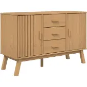 Syfax Dressoir OLDEN 114x43x73,5 cm massief grenenhout bruin