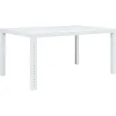 Syfax Tuintafel 150x90x72 cm rattan-look kunststof wit