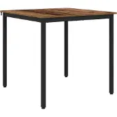 vidaXL Eettafels 80 x 80 x 75 cm Bewerkt hout Eikenhout Vierkant